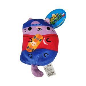 Cats vs Pickles Skater Bio #256 Cat Plush Toy Small Purple Red Blue New With Tag